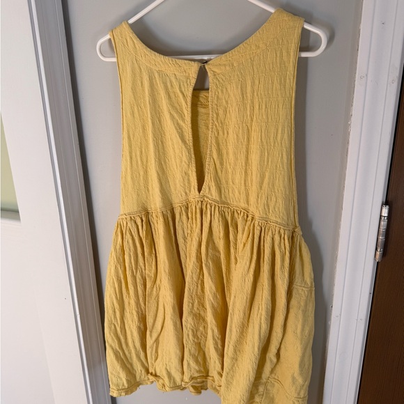 Free People Still Obsessed Yellow Sleeveless Mini Dress - Picture 7 of 8